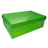 Pudełko na buty z pokrywką zielone PP