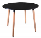 Stół okrągły PARIS DTW 100 cm czarny
