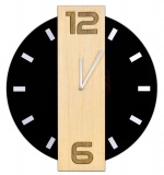 Zegar ścienny loftowy NERO czarny