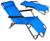 Fotel Leżak LEON niebieski