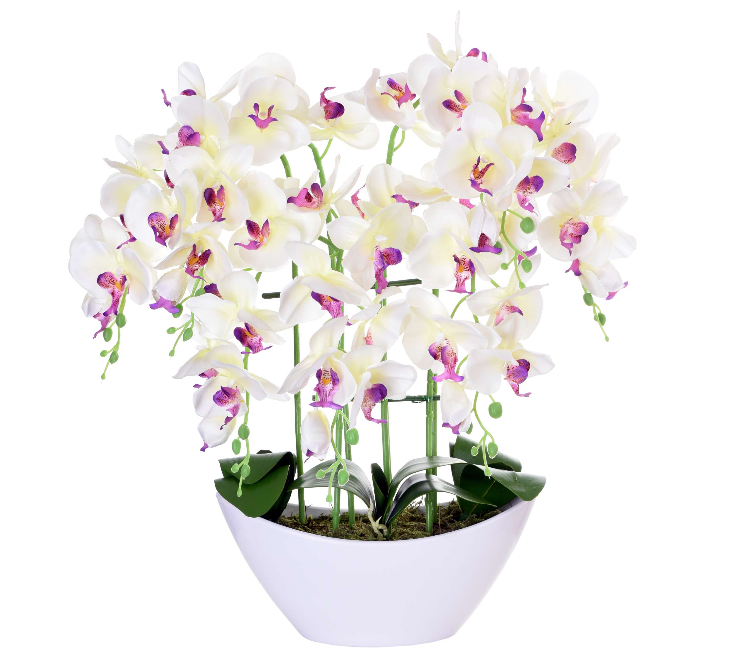 orchidea storczyk bialy sztuczny 56 kwiatow