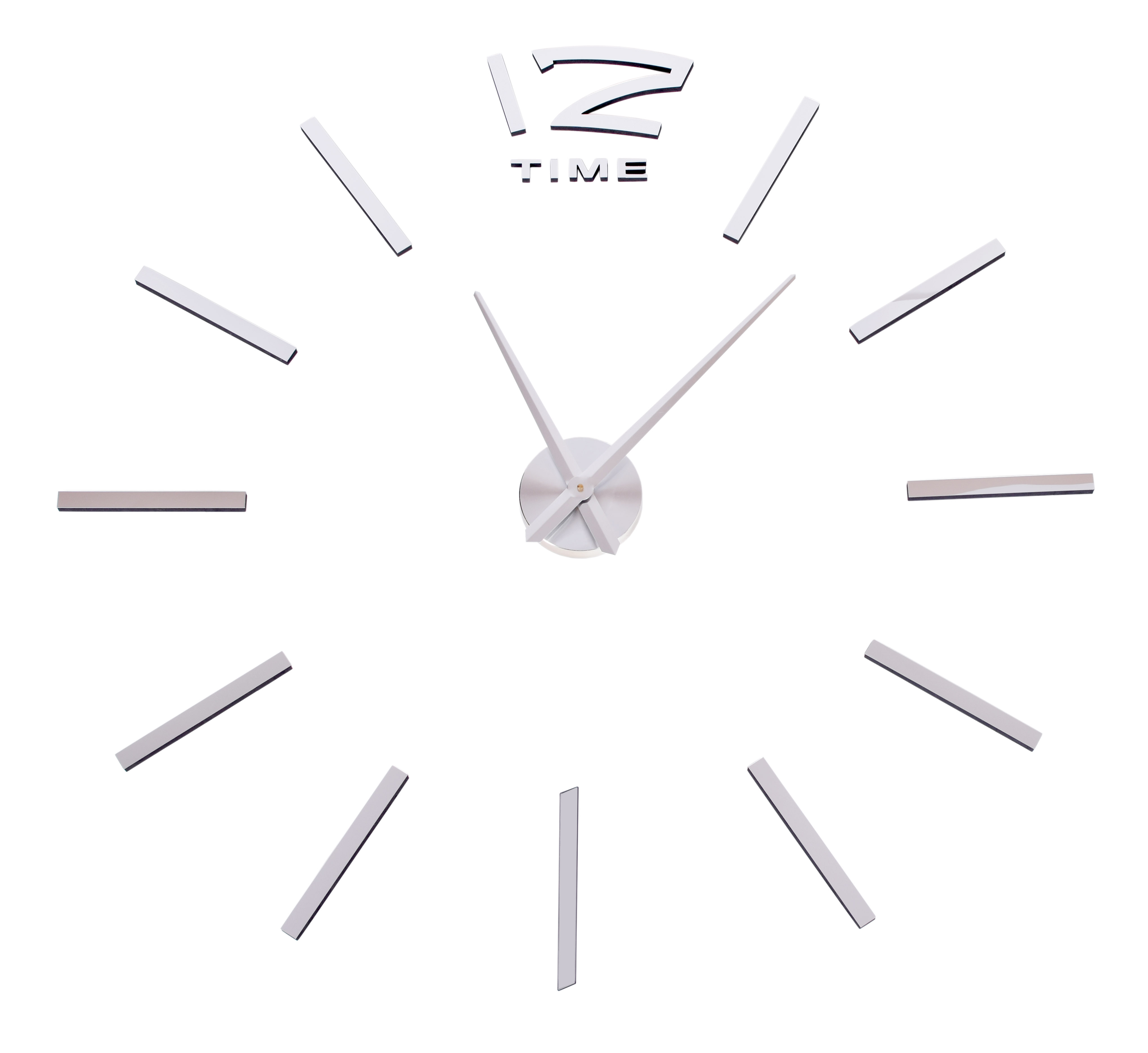 Zegar ścienny Diy Apis 65-120 cm srebrny 3D