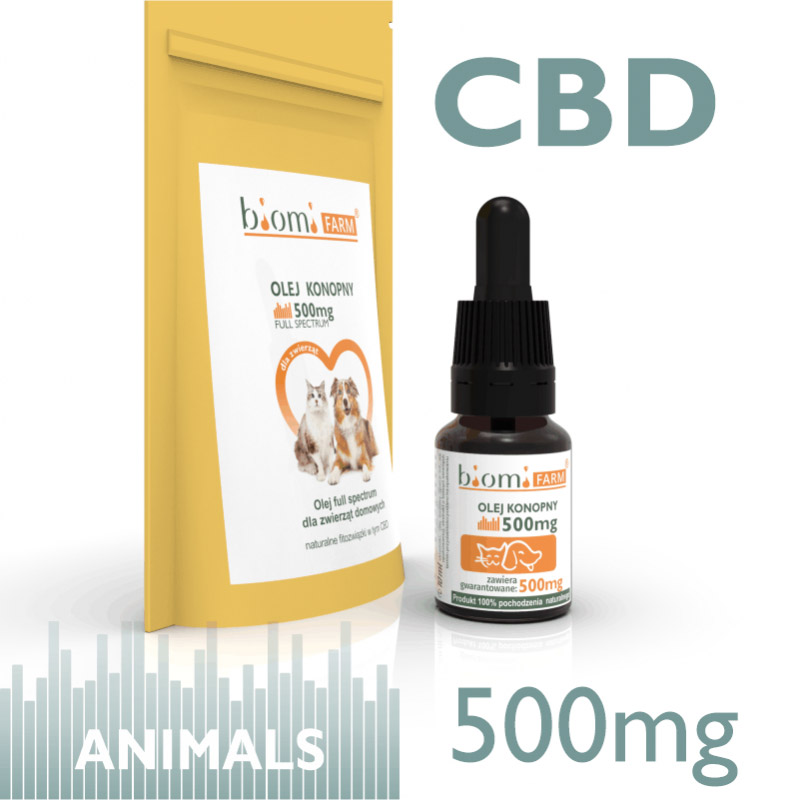 Olej łososiowy dla zwierząt z CBD 500 mg 10ml