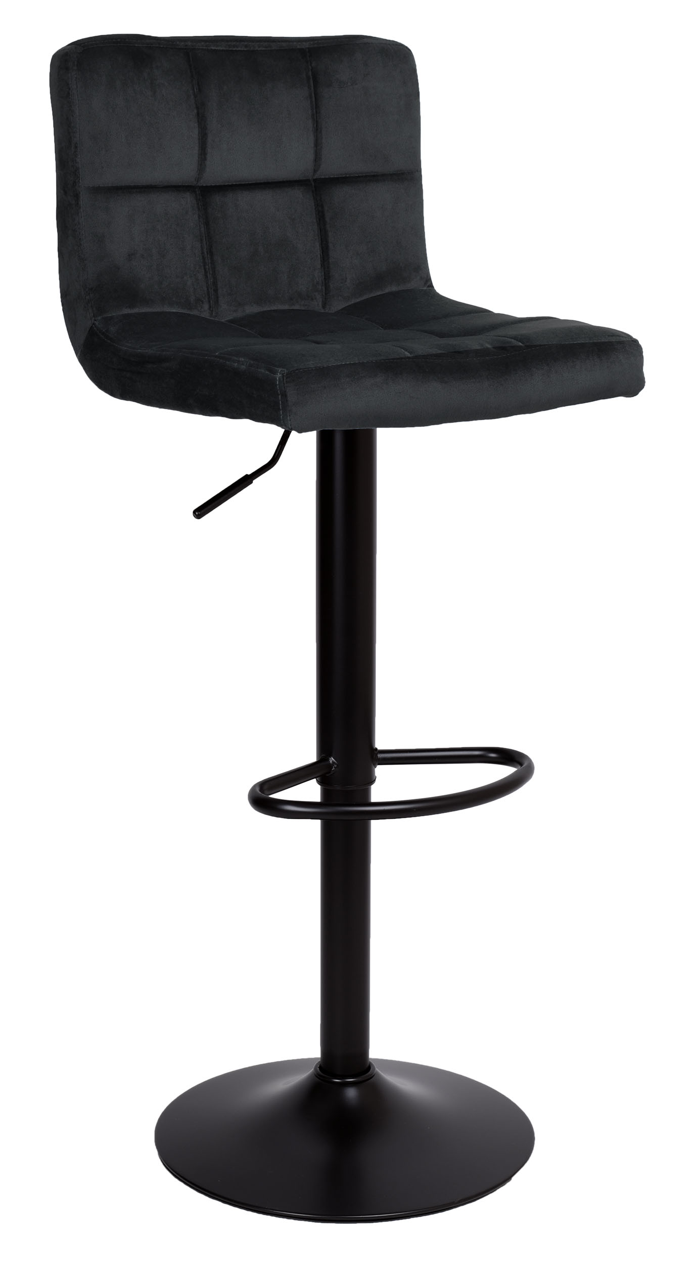Hoker krzesło barowe ARAKO BLACK czarne Velvet