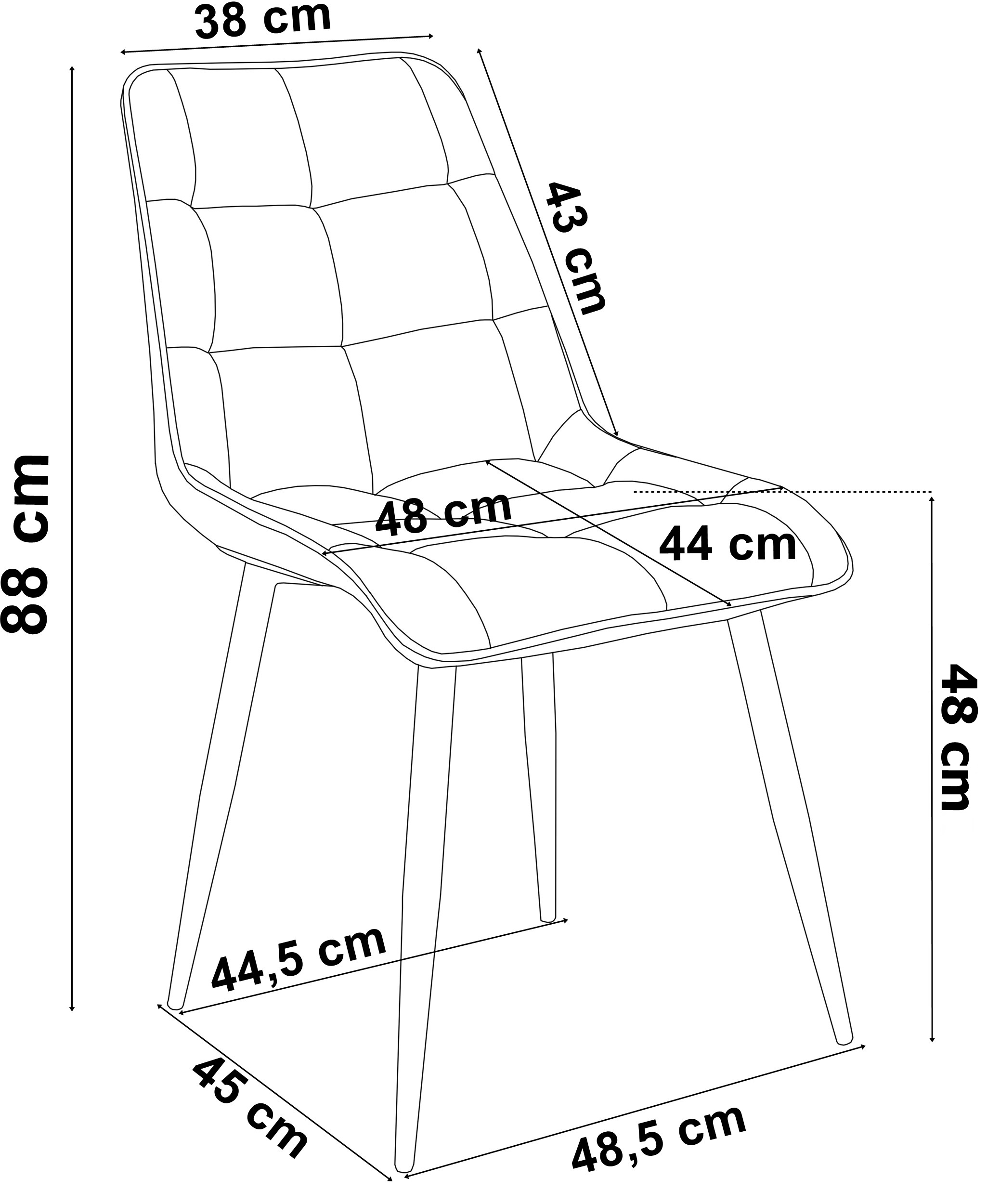 aspen welurowe krzesło aksamitne