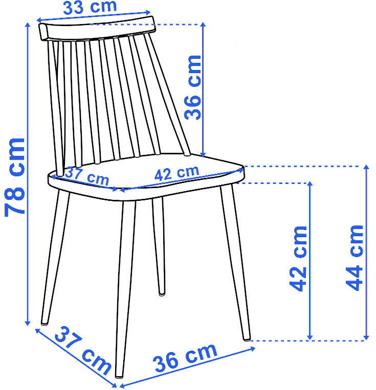 Krzesło KENDO wymiary