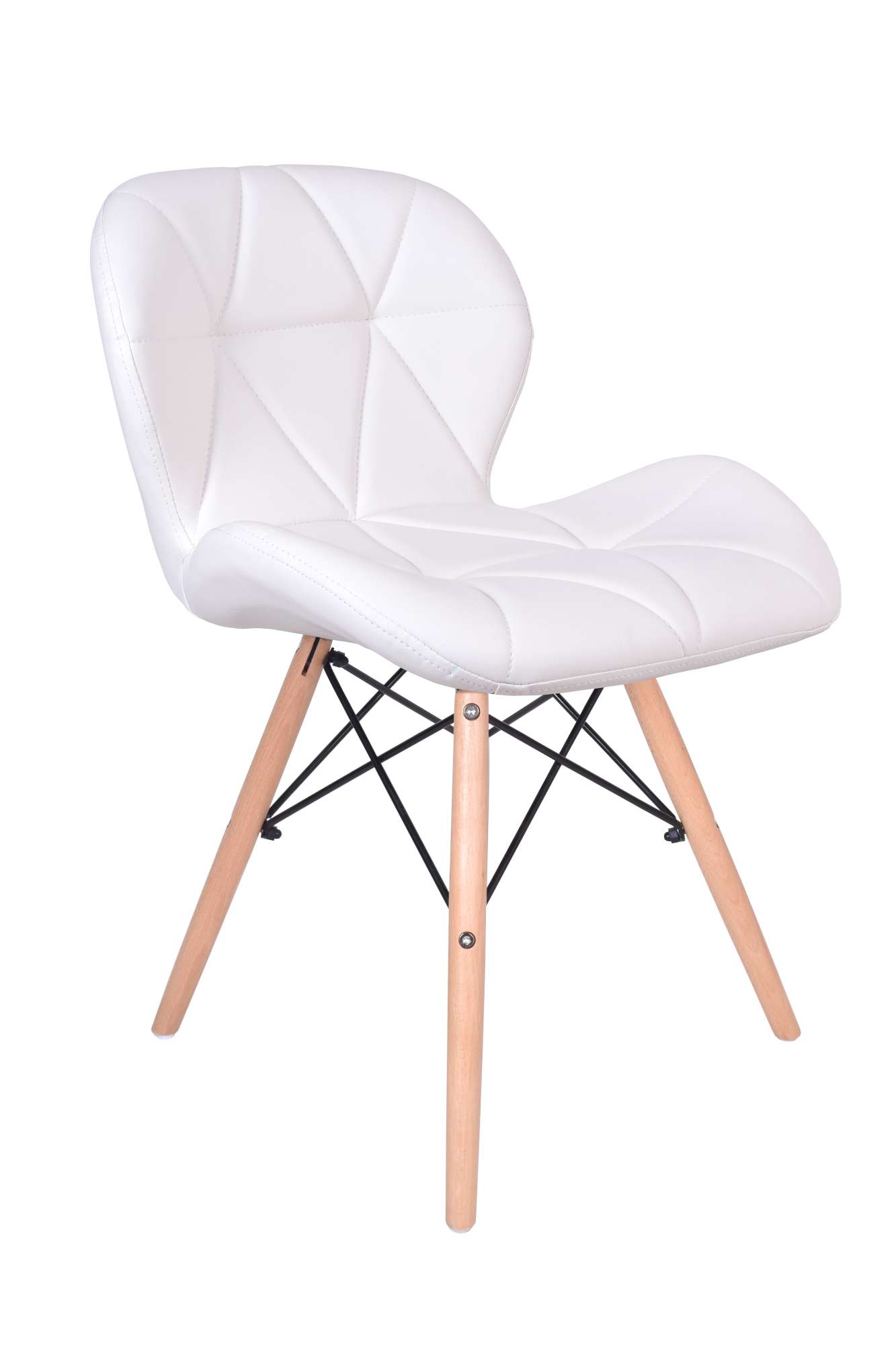 Krzesło nowoczesne tapicerowane MURET biały