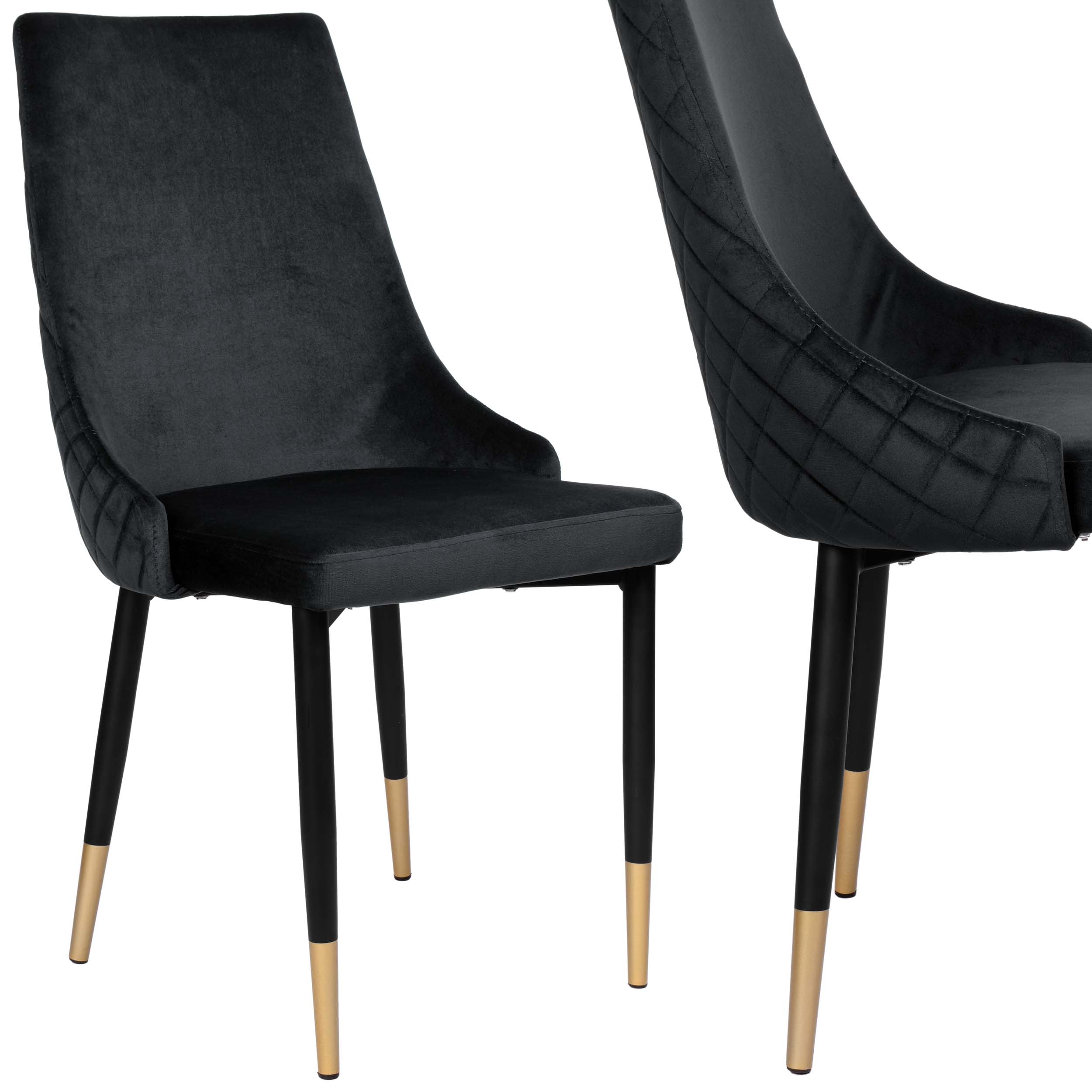 Krzesło glamour VERMONT czarne Velvet