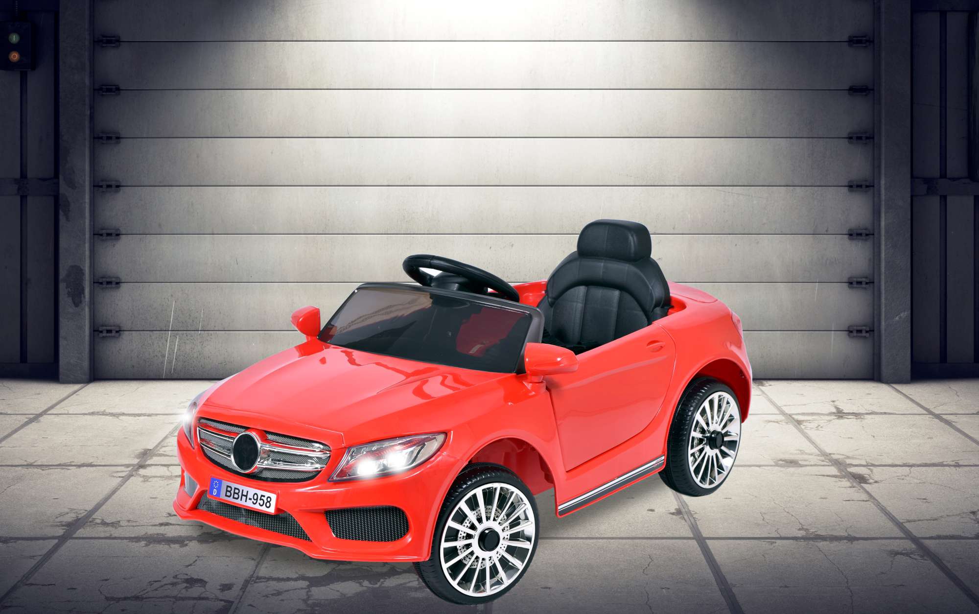 Samochód elektryczny kabriolet dla dzieci MER95 czerwony