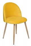 Krzesło tapicerowane JAZZ VELVET żółte