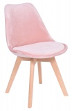 Krzesło Nantes Velvet aksamitne - różowe