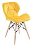 Krzesło tapicerowane MURET VELVET aksamitny żółty