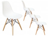 Komplet krzeseł PARIS DSW 4 sztuki biały
