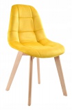 Krzesło AUSTIN VELVET tapicerowane żółty aksamit