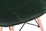 Krzesło welurowe Lyon - ciemno-zielony