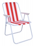 Krzesło turystyczne składane Alan - czerwone paski