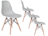 Komplet krzeseł PARIS DSW 4 sztuki szary