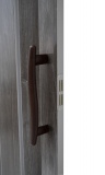 Drzwi harmonijkowe 001P DĄB GRAFIT MAT - 80 cm