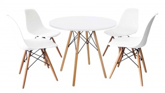 Zestaw mebli PARIS DSW DTW stół i cztery krzesła – biały