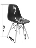 Zestaw mebli PARIS DSW DTW stół i cztery krzesła – czarny