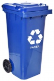 Pojemnik na odpady 120L kosz śmietnik - niebieski