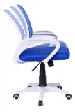 Fotel biurowy Bianco biało-niebieski