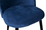 Krzesło tapicerowane SOUL VELVET granatowe