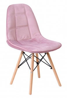Krzesło welurowe Lyon - różowy