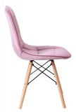 Krzesło welurowe Lyon - różowy