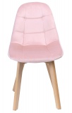 Krzesło AUSTIN VELVET tapicerowane różowe aksamit