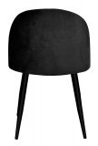 Krzesło welurowe tapicerowane SOUL Velvet czarne