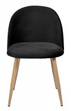 Krzesło welurowe tapicerowane Jazz Velvet czarny