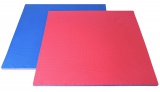 Mata ochronna FITNESS 1x1m - niebieski czerwony 2 warstwy