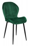 Krzesło welurowe SHELBY VELVET ciemno-zielone