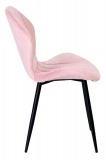 Krzesło welurowe tapicerowane Shelby VELVET różowe