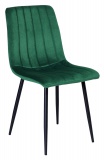 Krzesło FRESNO VELVET tapicerowane ciemno-zielony aksamit