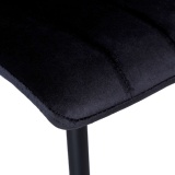 Krzesło FRESNO VELVET tapicerowane czarny aksamit