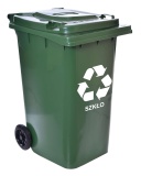 Pojemnik na odpady 240L kosz - zielony
