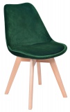 Krzesło Nantes Velvet aksamitne - zielone