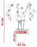 Storczyk orchidea sztuczna 24 kwiaty różowa