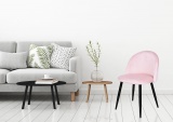 Krzesło tapicerowane SOUL VELVET różowy