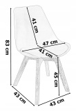 Komplet krzeseł K-NANTES DSW - 4 sztuki - szary