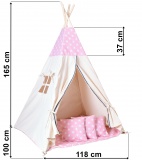 Namiot wigwam dla dzieci różowe tipi
