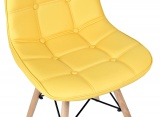 Krzesło K-LYON z guzikami żółte