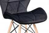 Krzesło tapicerowane RENNES VELVET - czarne