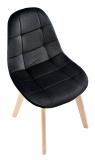 Krzesło AUSTIN VELVET tapicerowane czarne aksamit