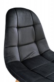 Krzesło AUSTIN VELVET tapicerowane czarne aksamit