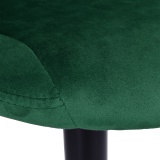Hoker krzesło barowe CYDRO BLACK ciemnozielone Velvet