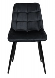 Krzesło welurowe aksamitne Aspen Velvet czarne