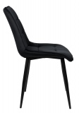 Krzesło welurowe aksamitne Aspen Velvet czarne